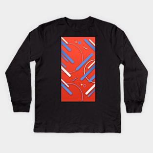 Abstract Lines Kids Long Sleeve T-Shirt